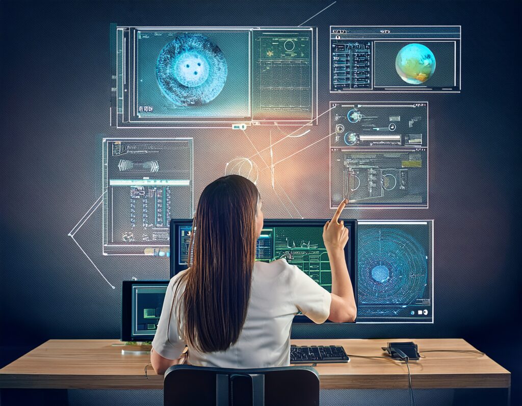 「パソコンでの情報収集」をイメージした画像